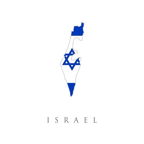 High detailed vector flag Israel country outline border map isolated on background. design for ...