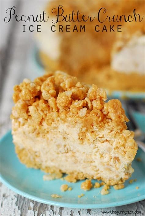 Peanut Butter Crunch Ice Cream Cake