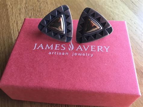 RETIRED JAMES AVERY 14K STERLING TRIANGLE EARRINGS FR… - Gem