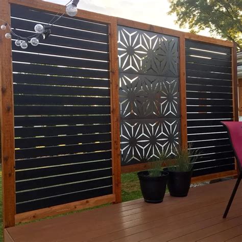 6.5 ft. H x 4 ft. W Screen Series Metal Privacy Screen | Privacy fence ...