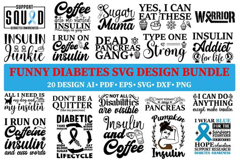 Funny Diabetes Svg Design Bundle Graphic by Exclusive Craft Store ...