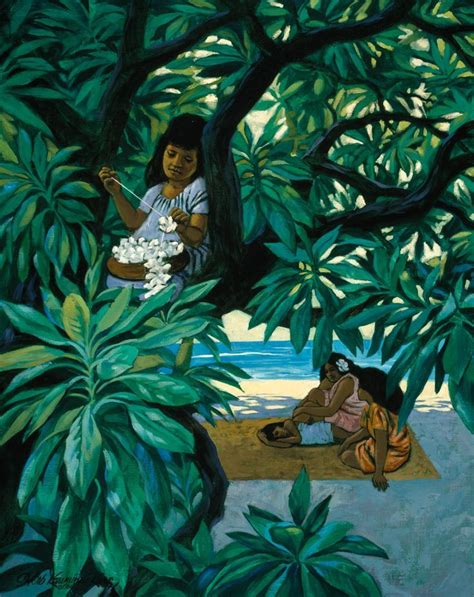 Shari Leohone. The natives camp on the beaches under the trees. | Polynesian art, Hawaiian art ...