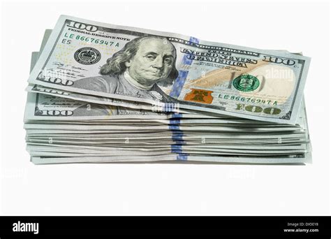 Pile of US currency one hundred dollar bills Stock Photo: 67733660 - Alamy