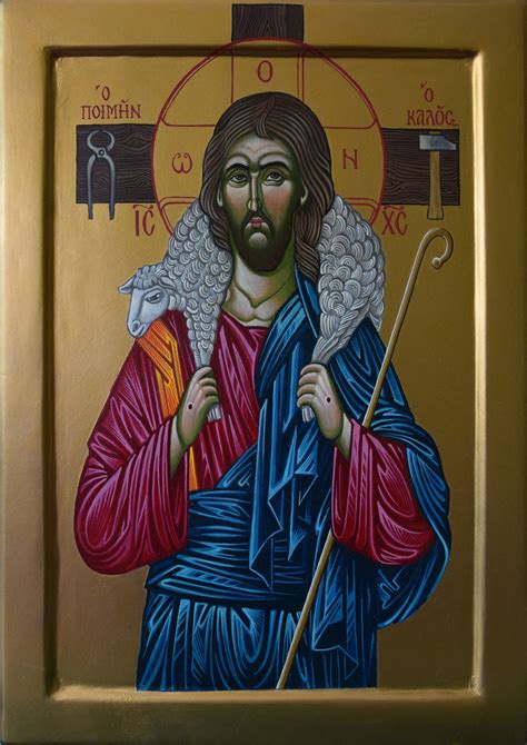 Icon of Jesus Christ the Good Shepherd / Ikona Jezusa Chrystusa Dobrego ...