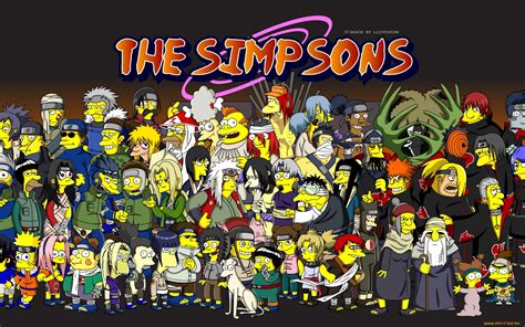 cartoons, Homer, Simpson, Heroes, Naruto, Shippuden, Akatsuki, Son, Goku, Villains, The ...