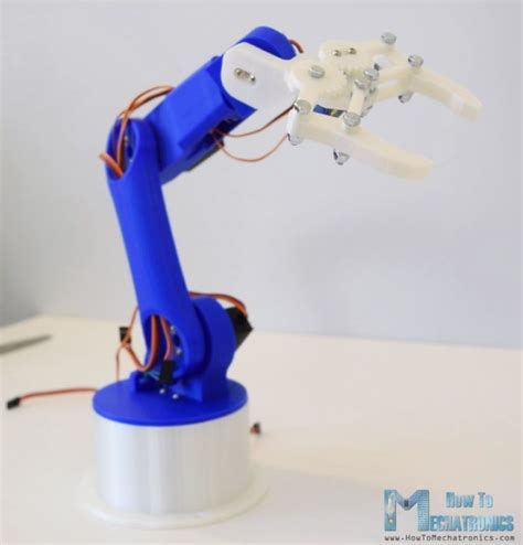 DIY Arduino Robot Arm with Smartphone Control - HowToMechatronics | Arduino robot, Robot arm ...