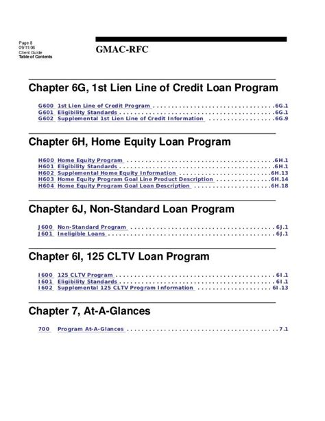 GMAC Mortgage Underwriting Guidelines 9-11-2006