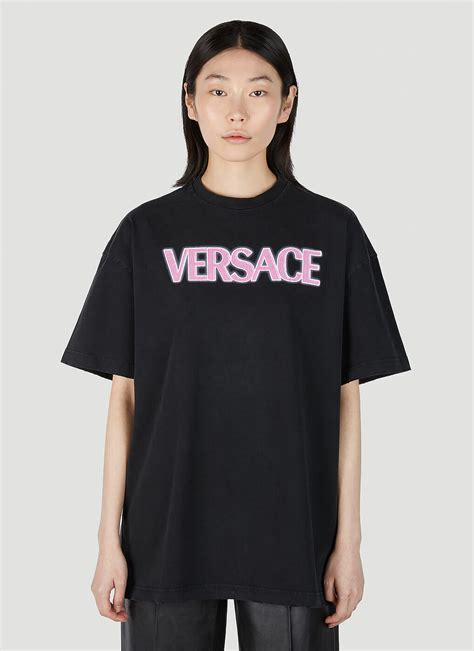 Versace - Logo Print T-Shirt in Black Versace