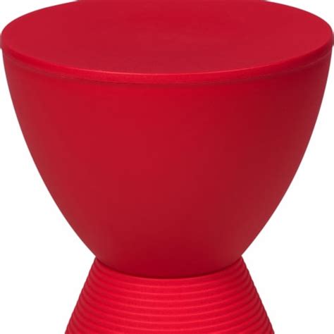 LeisureMod Boyd Indoor and Outdoor Modern Hourglass Accent Side End Table, Red, 1 Piece - Kroger