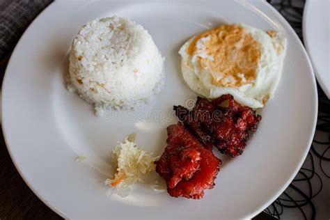 Filipino Style Breakfast TapSilog with Rice and Egg Stock Image - Image of delicious, filipino ...