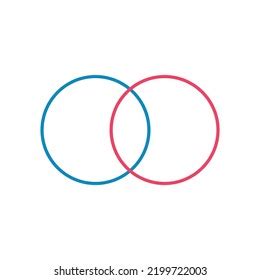 Intersection Two Sets Venn Diagrams Set Stock Vector (Royalty Free ...