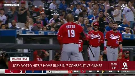 Reds slugger Joey Votto hits home runs in 7 straight games