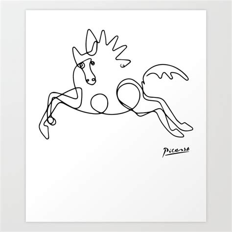 Pablo Picasso Horse Artwork Shirt, Sketch Reproduction Art Print by ...