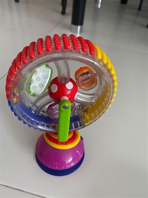 Tri-color Rotary wheel suction cup toy feeding baby windmill baby chair ...
