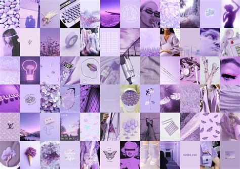 Download A color-filled and captivating Purple Aesthetic Collage Wallpaper | Wallpapers.com