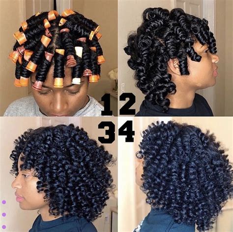 Perm Rod Set Pictorial! | Natural curls hairstyles, Roller set natural hair, Natural hair styles ...