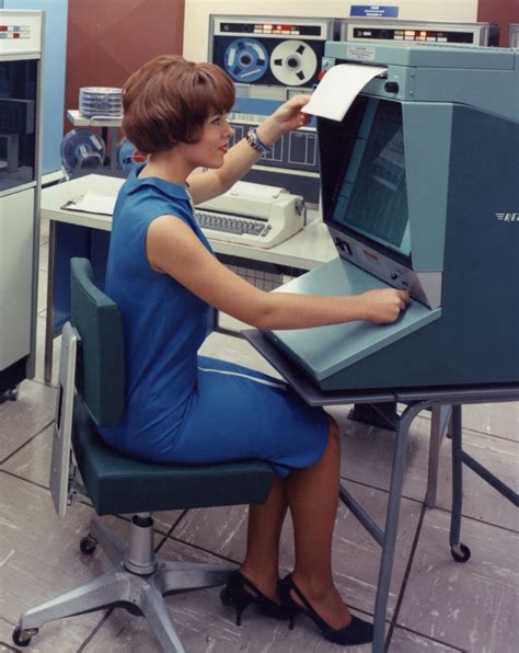 magictransistor: Woman in 1960s modern workspace,... | Computer history ...