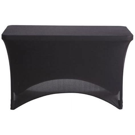 Black Stretch Fabric Table Cover, 4' - Walmart.com