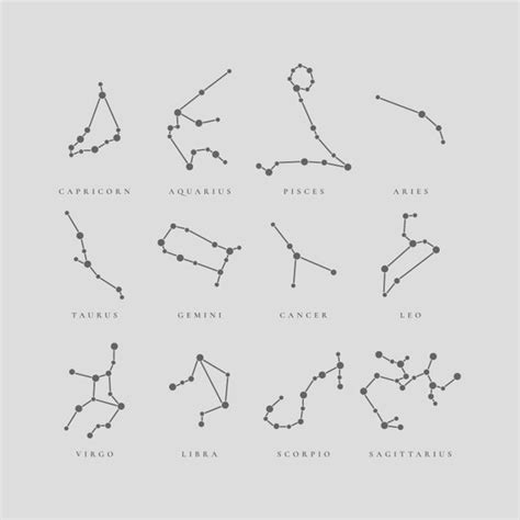 Zodiac Signs Constellation Stars Instant Download Design - Etsy