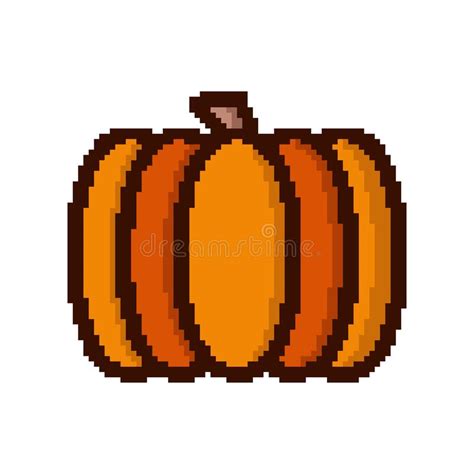 Pixel Art Icon. Pixel Art Pumpkin Icon. Cute Pixel Pumpkin. Vegetables Vector. 8 Bit Pixel ...
