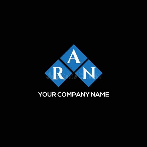 RAN Letter Logo Design on BLACK Background. RAN Creative Initials ...