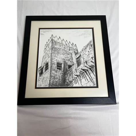 Old Fort Pencil Sketch Print - Sunrise Estate Services Ltd