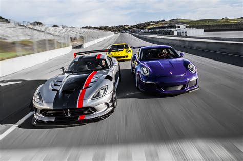 2016 Chevrolet Corvette Z06 vs. Dodge Viper ACR vs. Porsche 911 GT3 RS