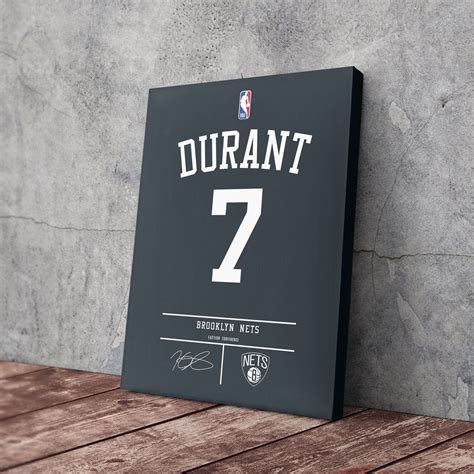 Kevin Durant Jersey Art Brooklyn Nets NBA Wall Art Home Decor - Etsy