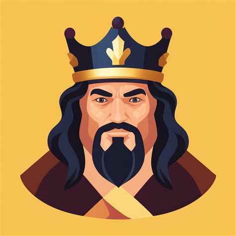 AI generated King Avatar Gamer Icon Clip Art Sticker Decoration Simple Background 34874665 Stock ...