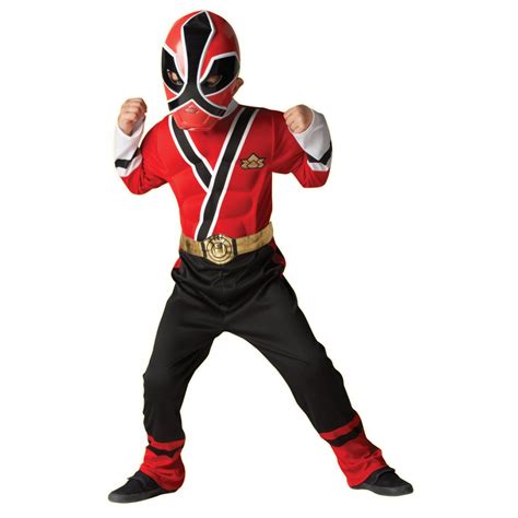 CHILD POWER RANGERS MEGAFORCE SAMURAI SUPERHERO KIDS FANCY DRESS COSTUME OUTFIT