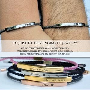 Personalized Bracelet Engraved Bracelets Coordinate Bracelet Name ...