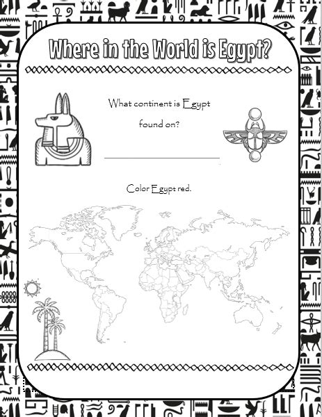 Here is a freebie, Ancient Egypt Worksheet Set! For grades 2nd-6th. 28 ...