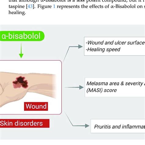 Effects of α-Bisabolol on skin disorders. ↑; increase, ↓; decrease ...