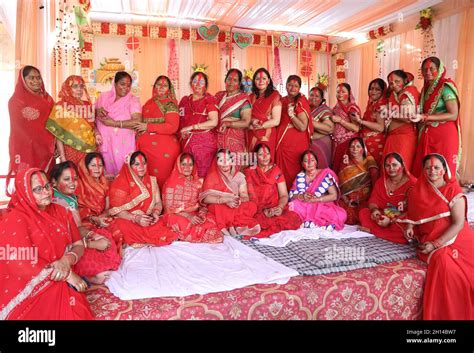 Beawar, Rajasthan, India, October 15, 2021: Hindu married women pose ...