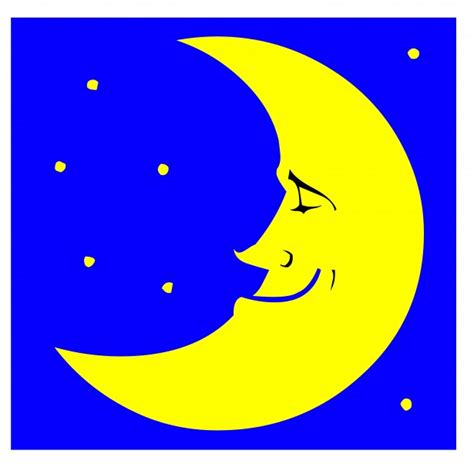 Yellow Moon Cartoon Free Stock Photo - Public Domain Pictures