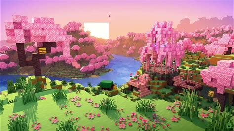 Minecraft Cherry grove - Live wallpaper - YouTube