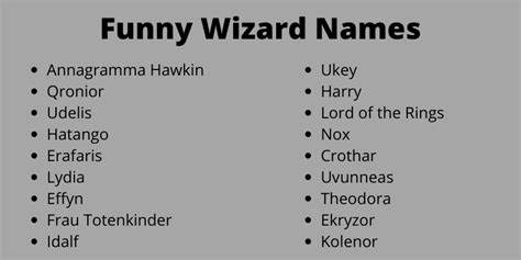 400 Best Funny Wizard Names Ideas And Suggestions