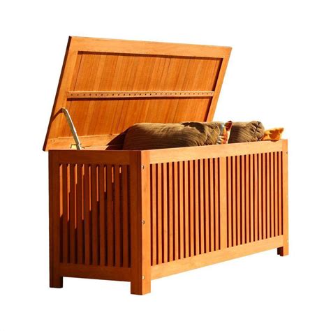 Vifah Eco-Friendly Wood Deck Storage Box-V513 - The Home Depot