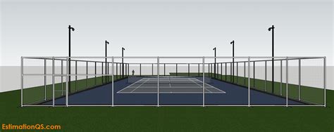 How To Build a Tennis Court Plus Cost of Building – Concrete / Acrylic Surface | Sketch Drawings ...