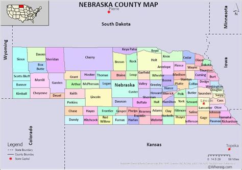 Nebraska County Map, List of 93 Counties in Nebraska with Seats ...