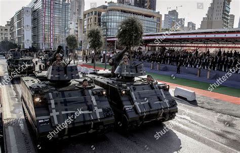 Lebanese Army Soldiers Armored Vehicles March Editorial Stock Photo ...