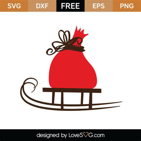 Sleigh Cutting File - Lovesvg.com