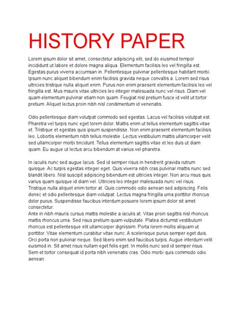 History Papers | PDF