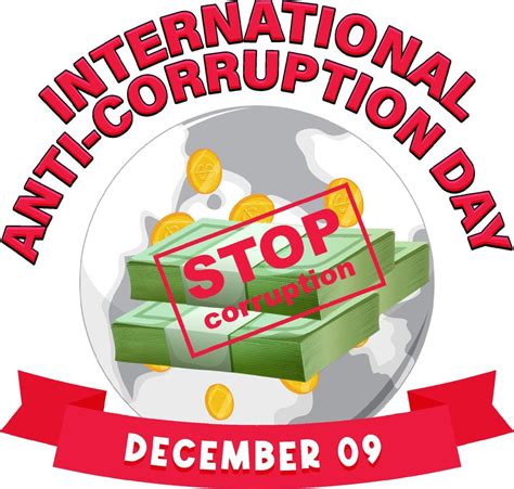 International Anti Corruption Day Poster Design 13763732 Vector Art at ...