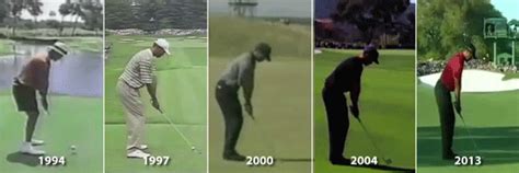 Evolution of Tiger Woods' swing