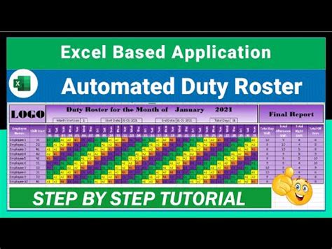 #163-How to Create an Automatic Shift Schedule in Excel | Step-by-Step Duty Roster Tutorial ...