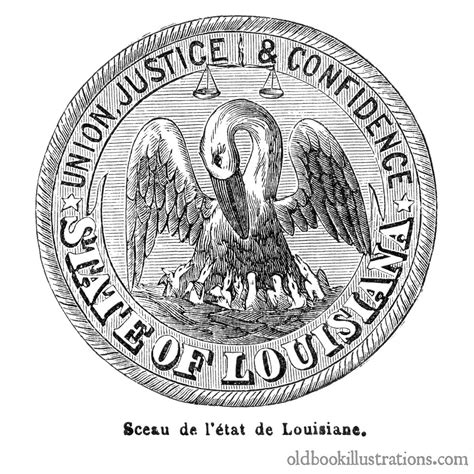 Louisiana State Seal – Old Book Illustrations