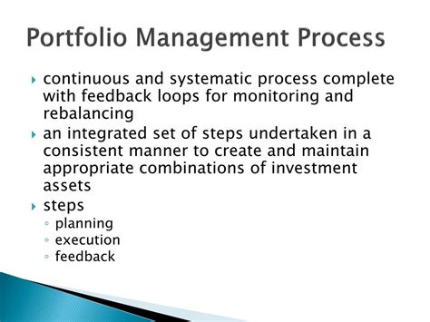 PPT - The Portfolio Management Process and the Investment Policy ...