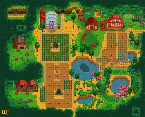 Stardew Valley Forest Farm Layout Planner - Finished my forest farm ...