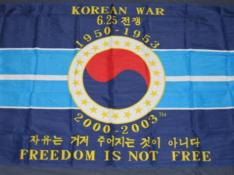 3X5 KOREAN WAR MEMORIAL FLAG FREEDOM ISN'T FREE F660